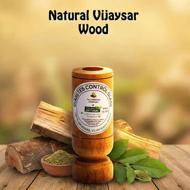 VEDANIYA™ Vijaysar Wood Glass – Natural Wellness in Every Sip