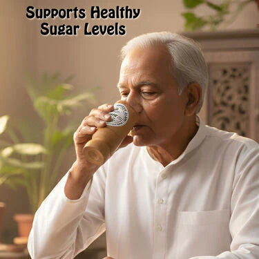 VEDANIYA™ Vijaysar Wood Glass – Natural Wellness in Every Sip