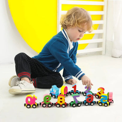 Vedaniya Educational Wooden Magnetic 1–10 Number Train – Learn Through Play