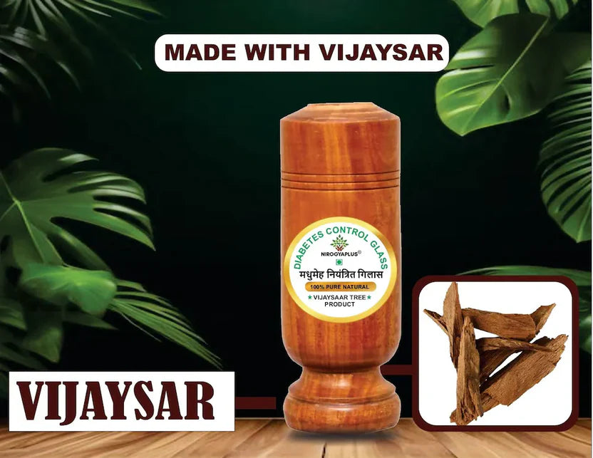 VEDANIYA™ Vijaysar Wood Glass – Natural Wellness in Every Sip