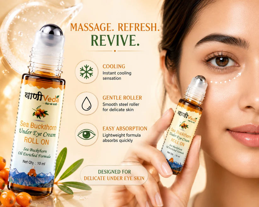 Under Eye Care Roll-On By Vaani Veda for Dark Circles, Puffiness & Fine Lines – 100% Natural