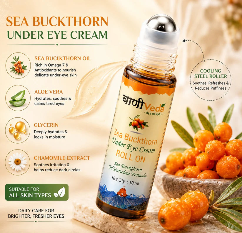 Under Eye Care Roll-On By Vaani Veda for Dark Circles, Puffiness & Fine Lines – 100% Natural