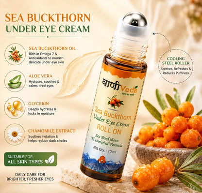 Under Eye Care Roll-On By Vaani Veda for Dark Circles, Puffiness & Fine Lines – 100% Natural