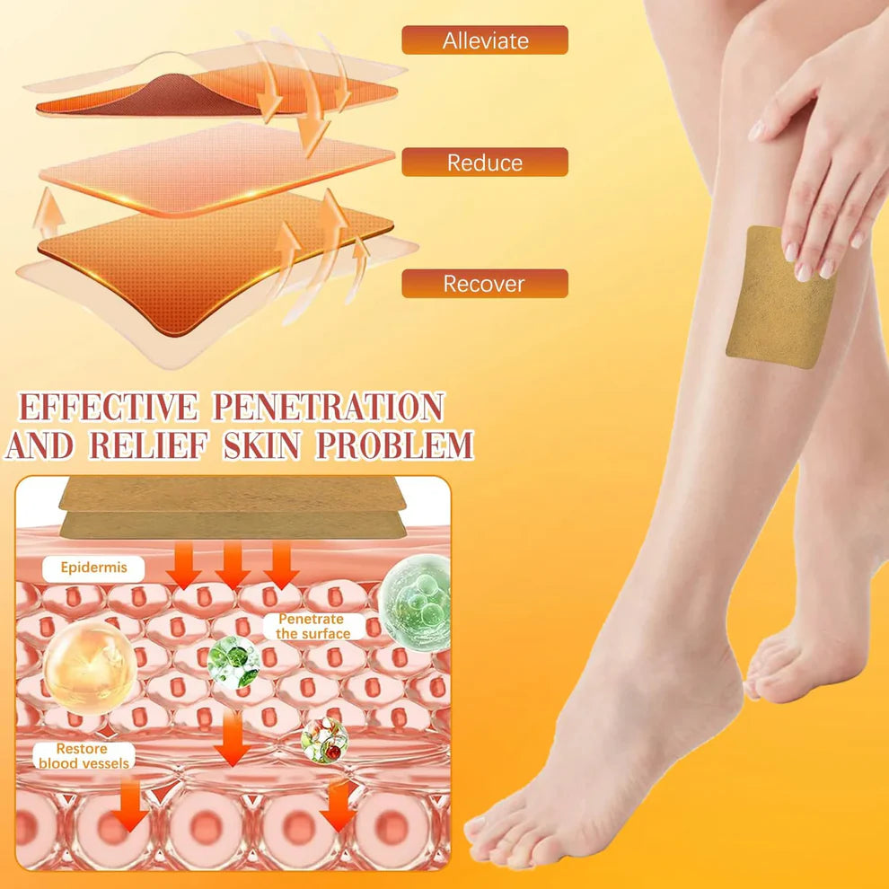 Vedaniya™ Spider & Varicose Vein Patches | Natural Herbal Therapy for Swelling, Fatigue & Vein Health